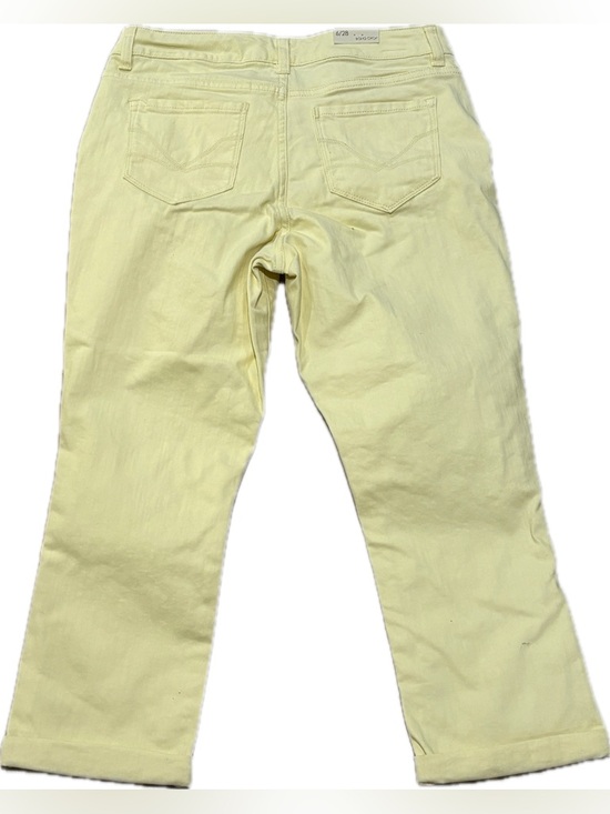 Vintage America Blues Cropped Pale Yellow Jeans - Picture 2 of 6